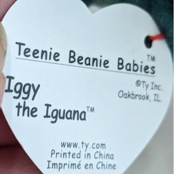 Iggy the Iguana McDonald's, 5.5". Ty Teenie Beanie Babies - Picture 2 of 4